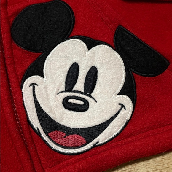 Vintage Disney Mickey Mouse Zip Jacket Hoodie Fleece Light weight Womens XL - Picture 2 of 4